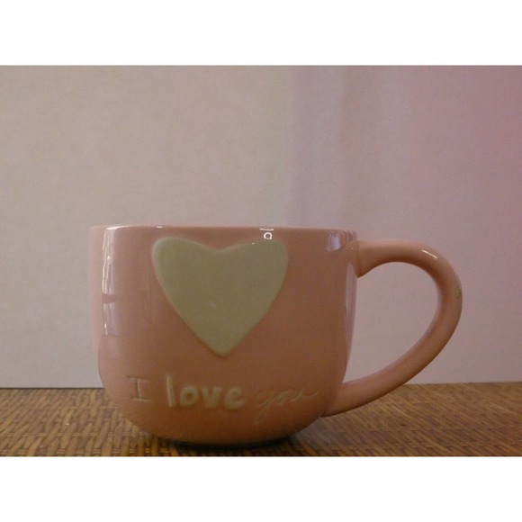 Oversize Pink Mug - I Love You with Heart - 3D-Sandra Magsamen Studio - Picture 1 of 5